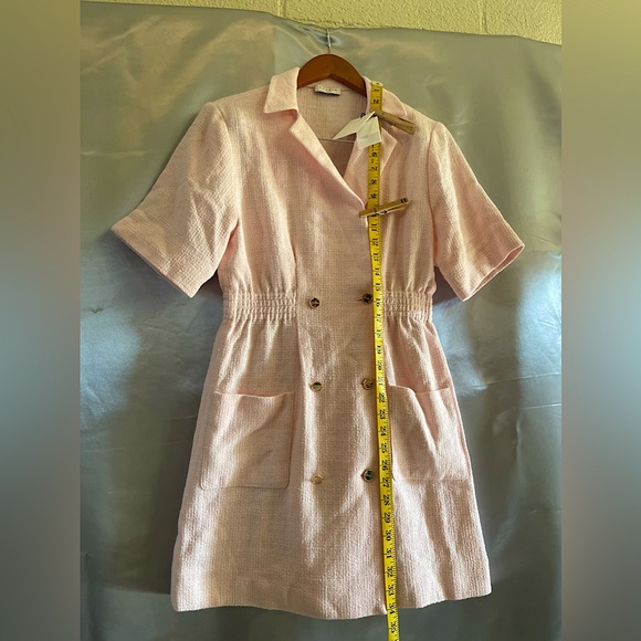 Sandro Double Breasted Petal Pink Dress - Picture 5 of 5